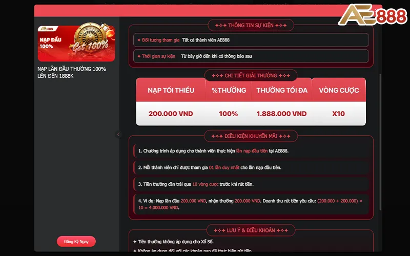 khuyến mãi nạp đầu 100%