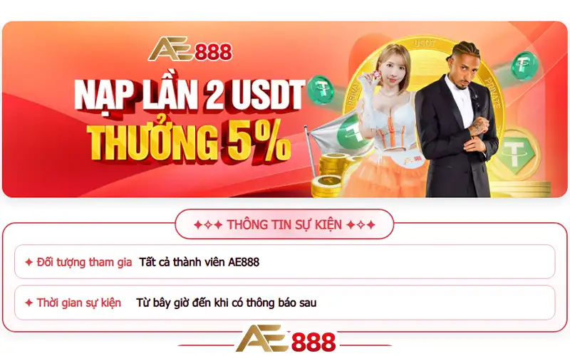 Khuyến mãi nạp USDT lần 2